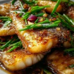 Ginger Onion Fried Sea Bass