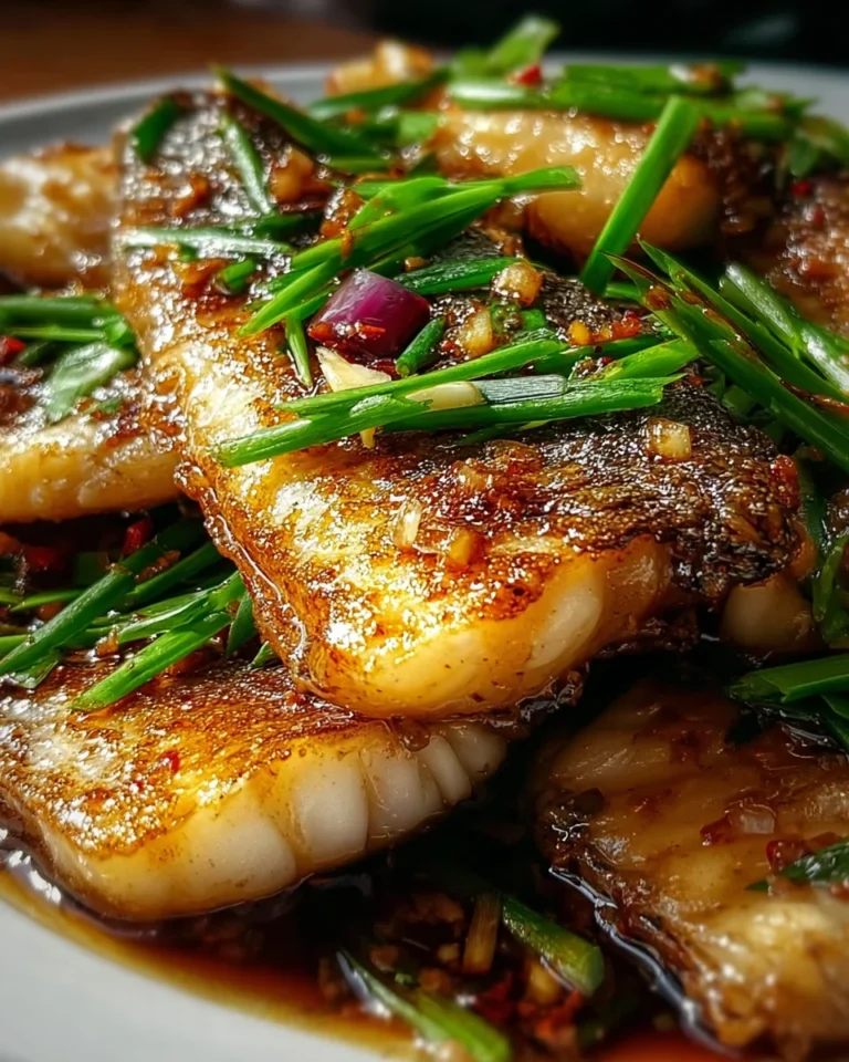 Ginger Onion Fried Sea Bass