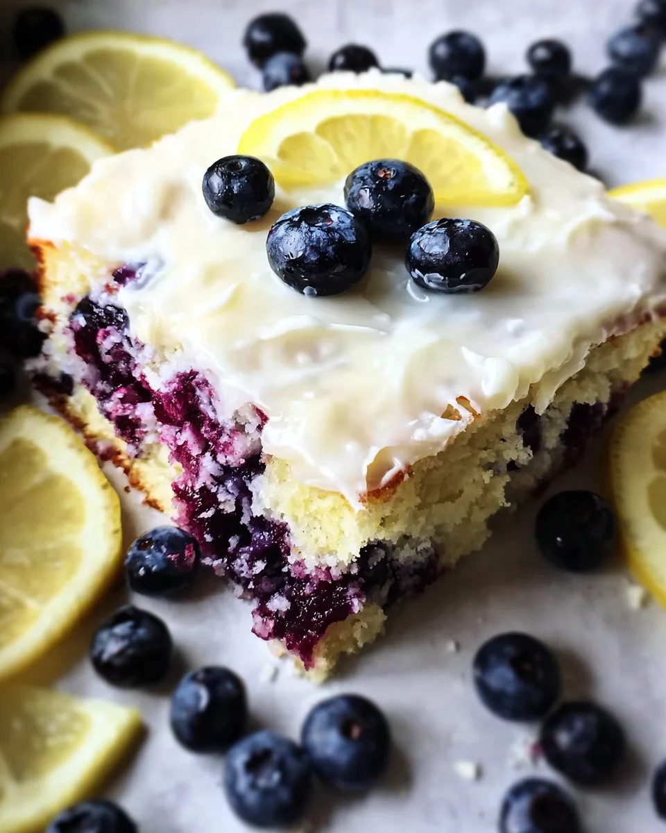 Lemon Blueberry Sheet Cake 20 Lemon