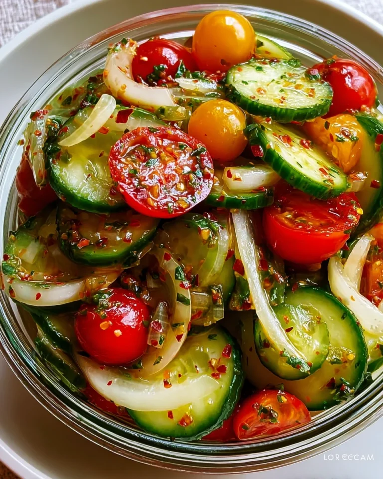 Marinated Cucumbers, Onions, and Tomatoes