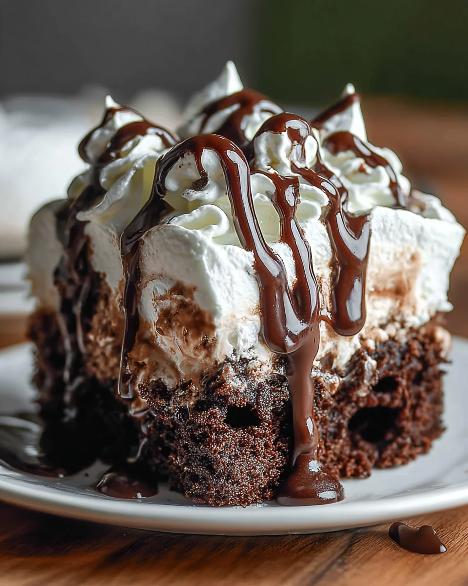 Marshmallow Chocolate Poke Cake 20 Marshmallow