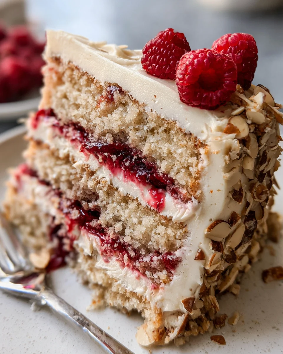 One Bowl Vegan Almond Raspberry Cake with Cream Cheese Frosting 28 One