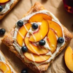 Peaches and Cream Puff Pastry Tart