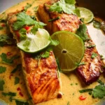 Poached Salmon in Coconut Lime Sauce
