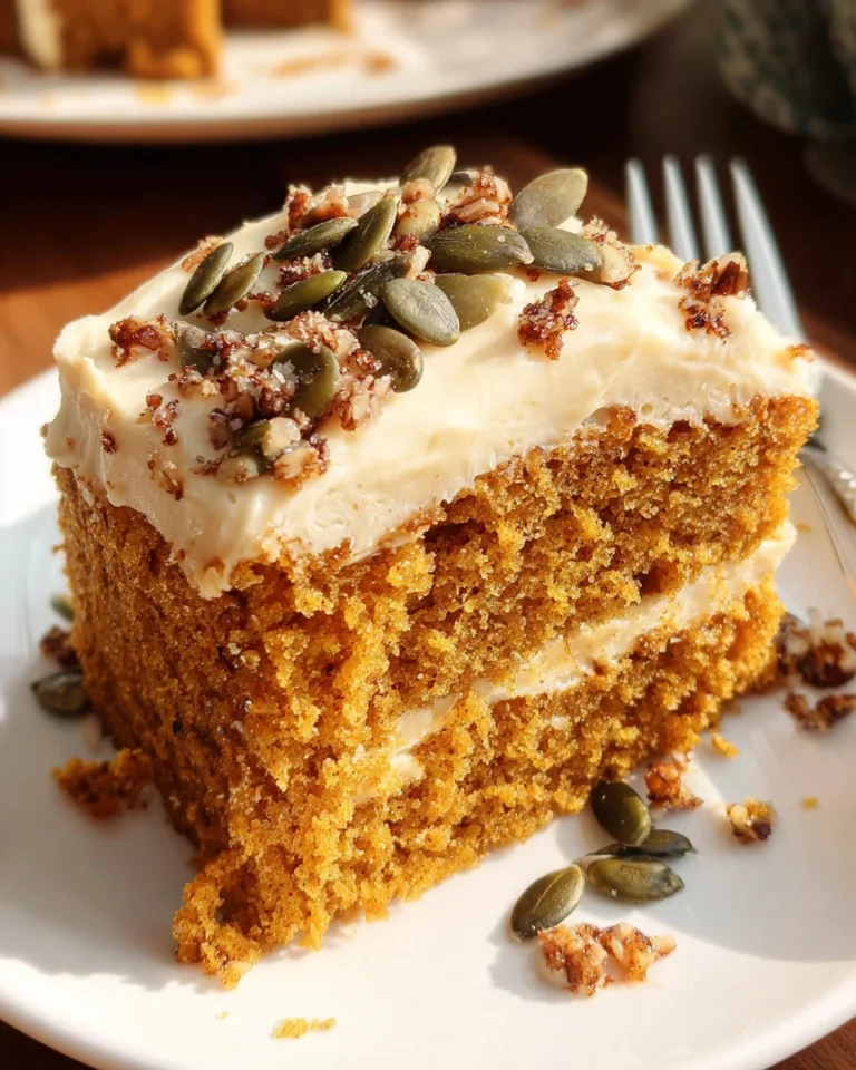 Pumpkin Spice Cake with Brown Sugar Cream Cheese Frosting