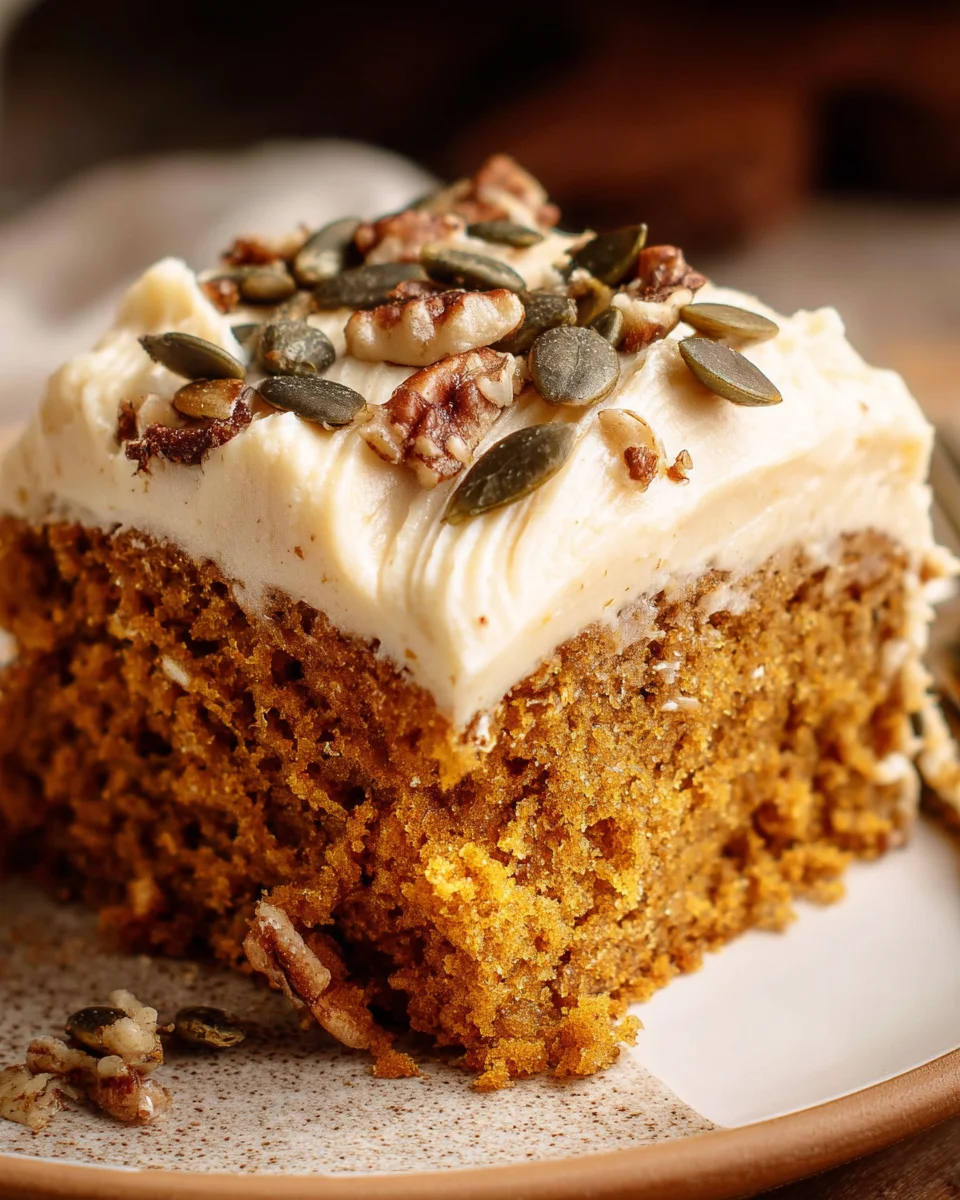 Pumpkin Spice Cake with Brown Sugar Cream Cheese Frosting 32 Pumpkin
