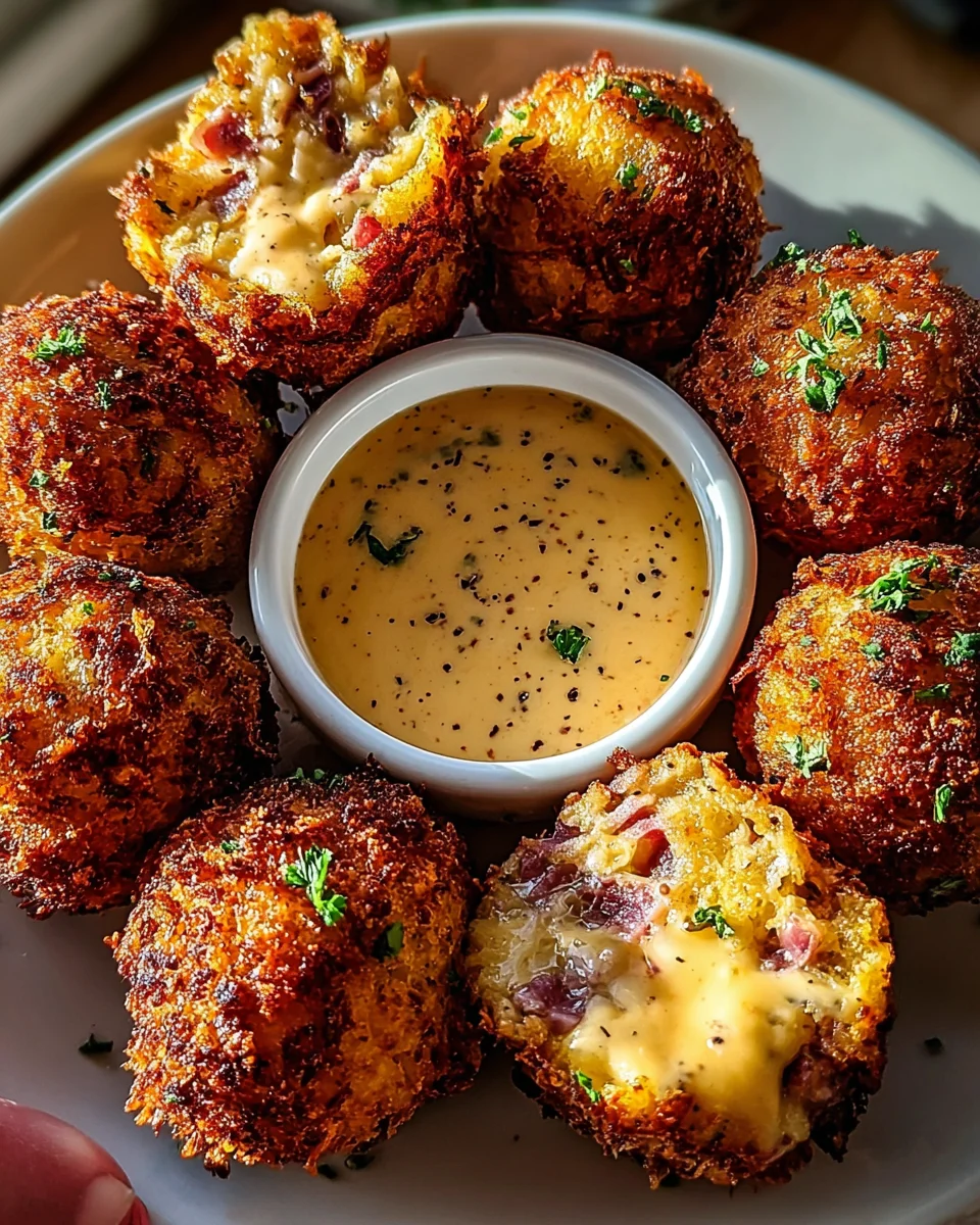 Reuben Balls with Spicy Thousand Island Dipping Sauce 26 Reuben