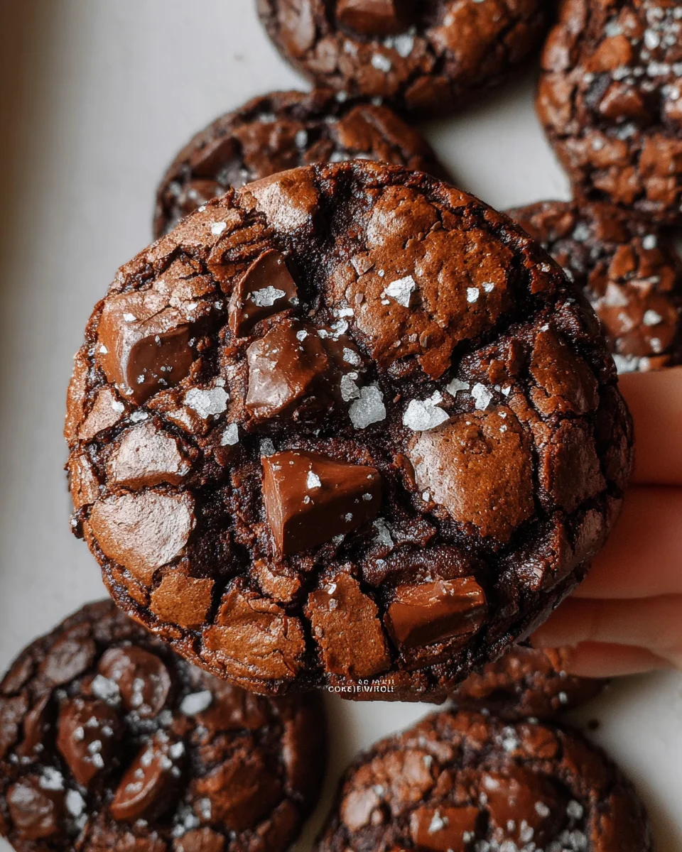 Salted Brownie Cookies 22 Salted
