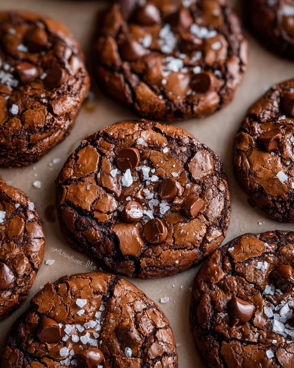 Salted Brownie Cookies 23 Salted