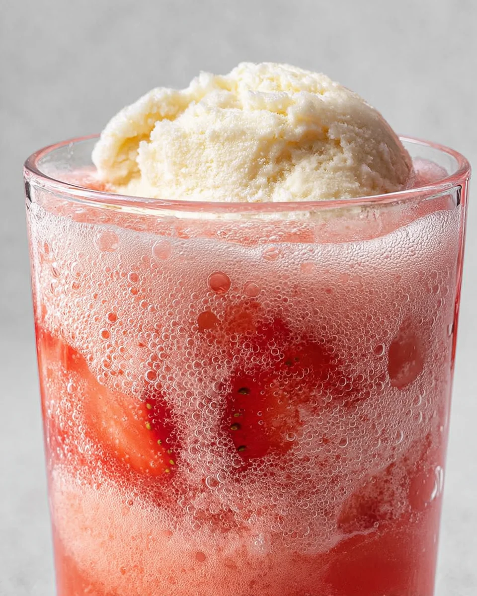 Sparkling Strawberry Float
