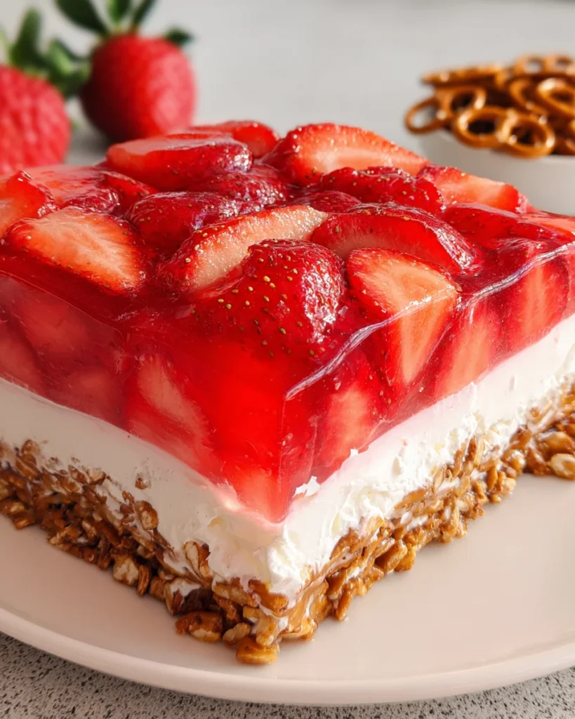 Strawberry Pretzel Jello Salad