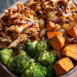 BBQ Chicken & Roasted Sweet Potato Bowls