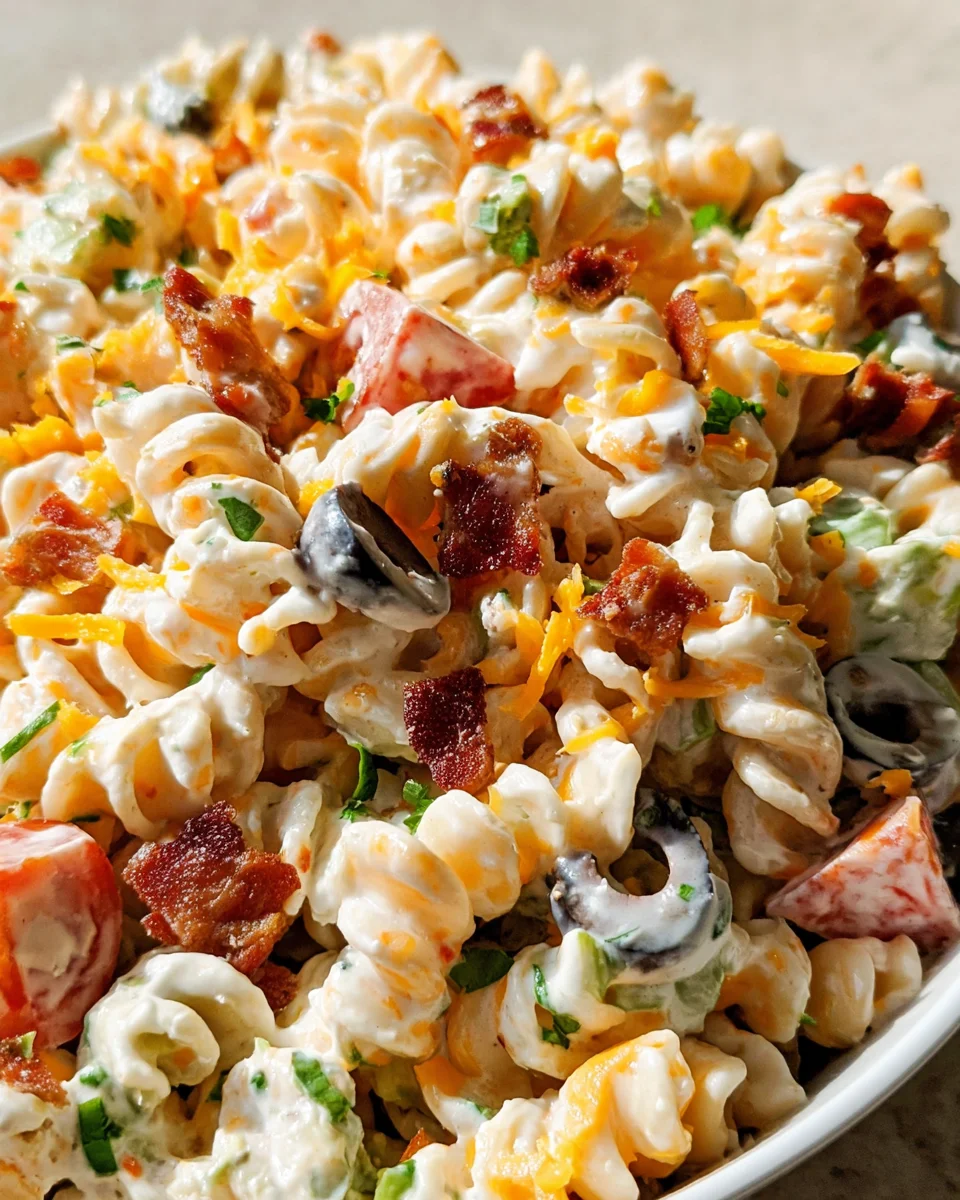 Bacon Ranch Pasta Salad 17 Bacon