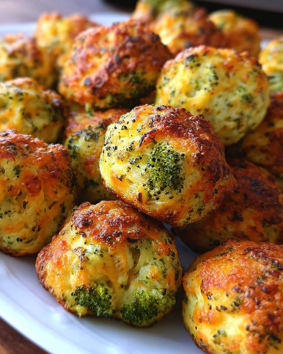 Baked Broccoli Cheese Balls 20 Baked