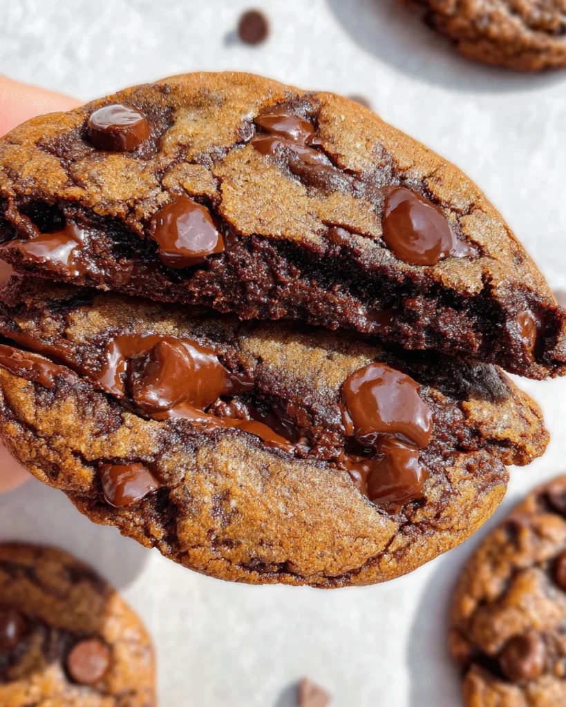 Bakery Style Double Chocolate Chip Cookies