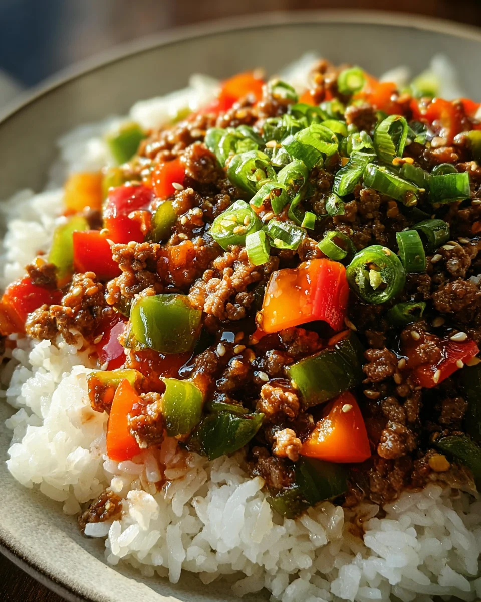 Beef and Pepper Rice Bowl 18 Beef