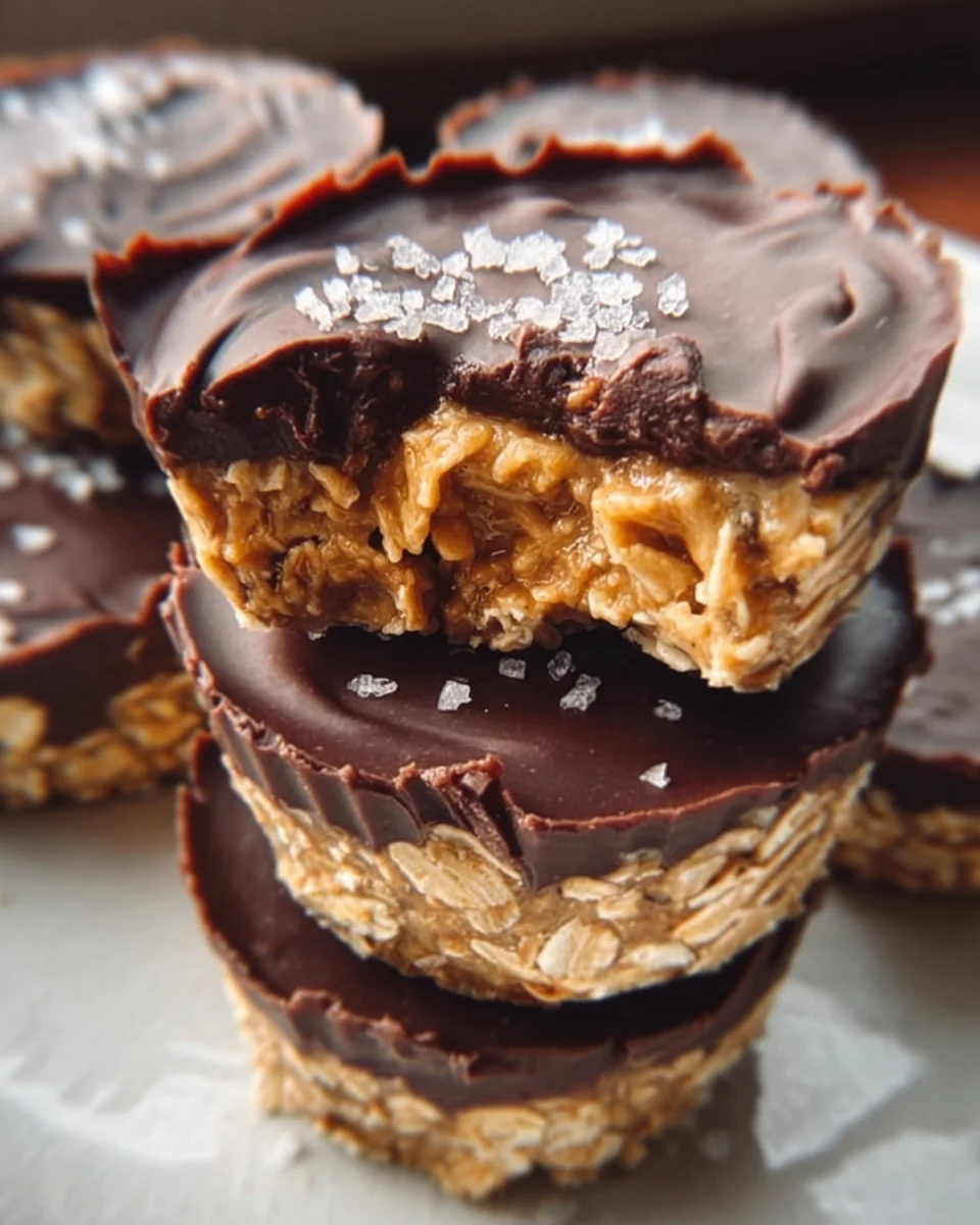 Easy No Bake Peanut Butter Oat Cups
