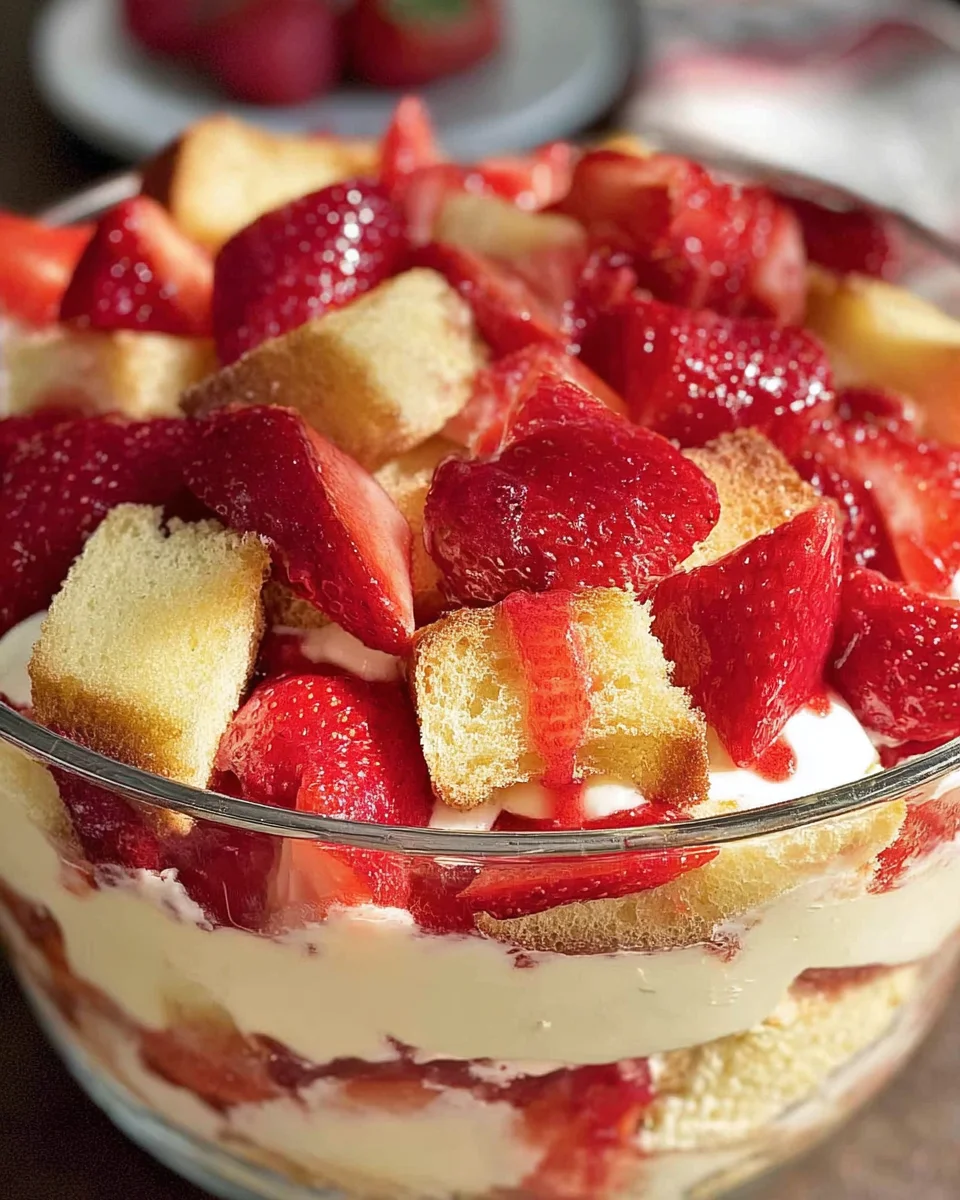Easy Strawberry Trifle with Pound Cake 16 Easy