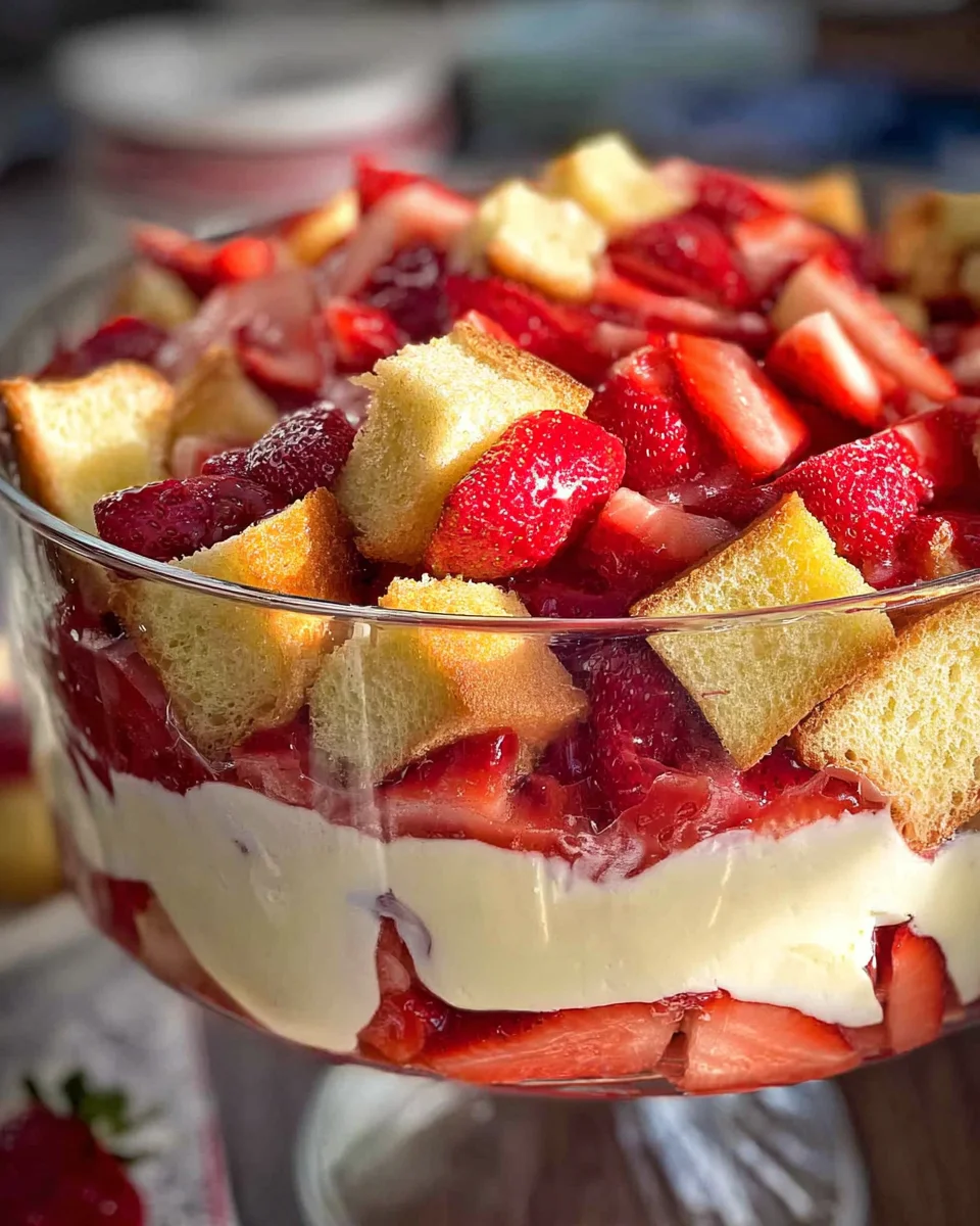 Easy Strawberry Trifle with Pound Cake 17 Easy