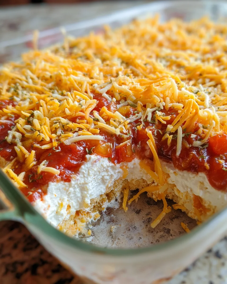 Layered Cream Cheese and Salsa Dip 17 Layered