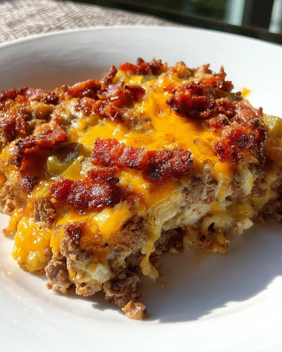 Low-Carb Bacon Cheeseburger Casserole 24 Low-Carb