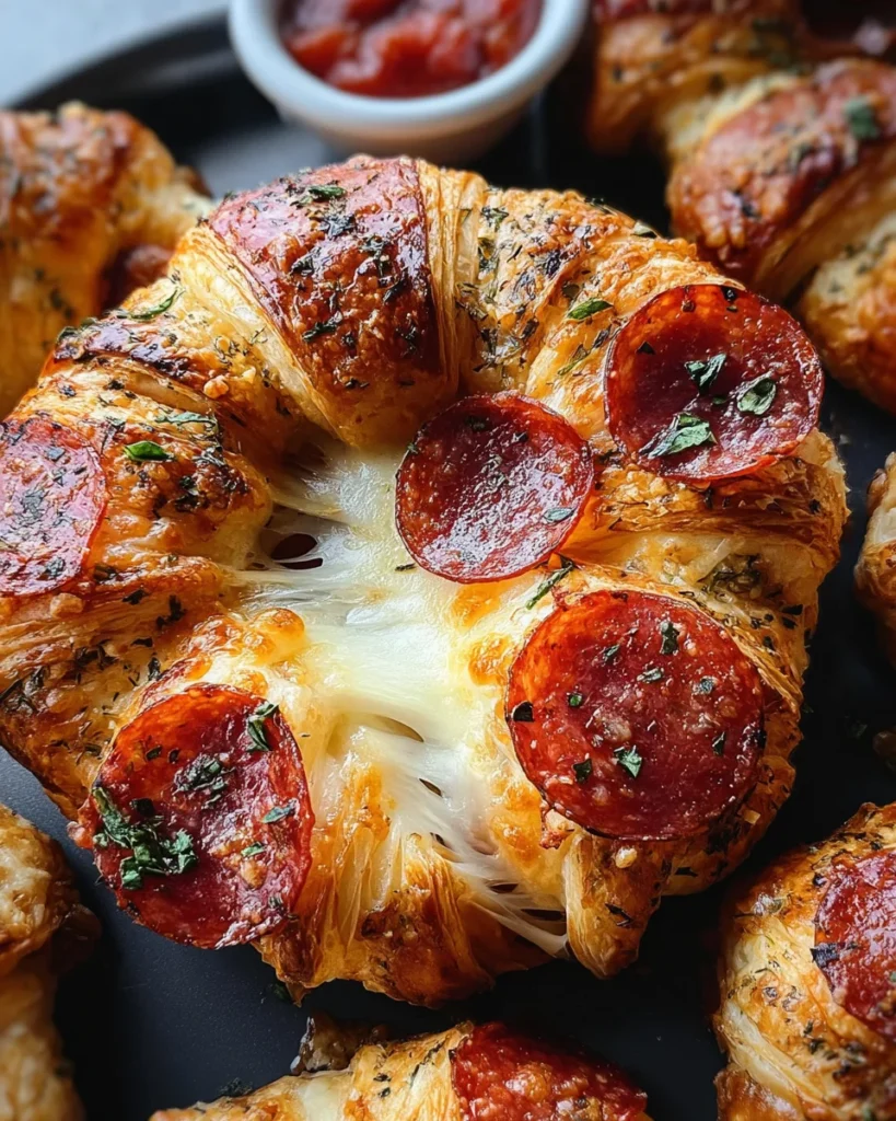 Mozzarella Pepperoni Croissant Rolls