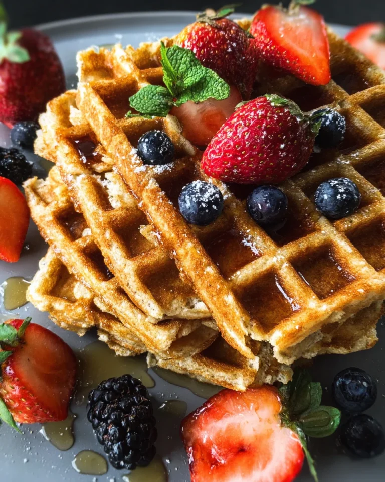 Oatmeal Cottage Cheese Waffles