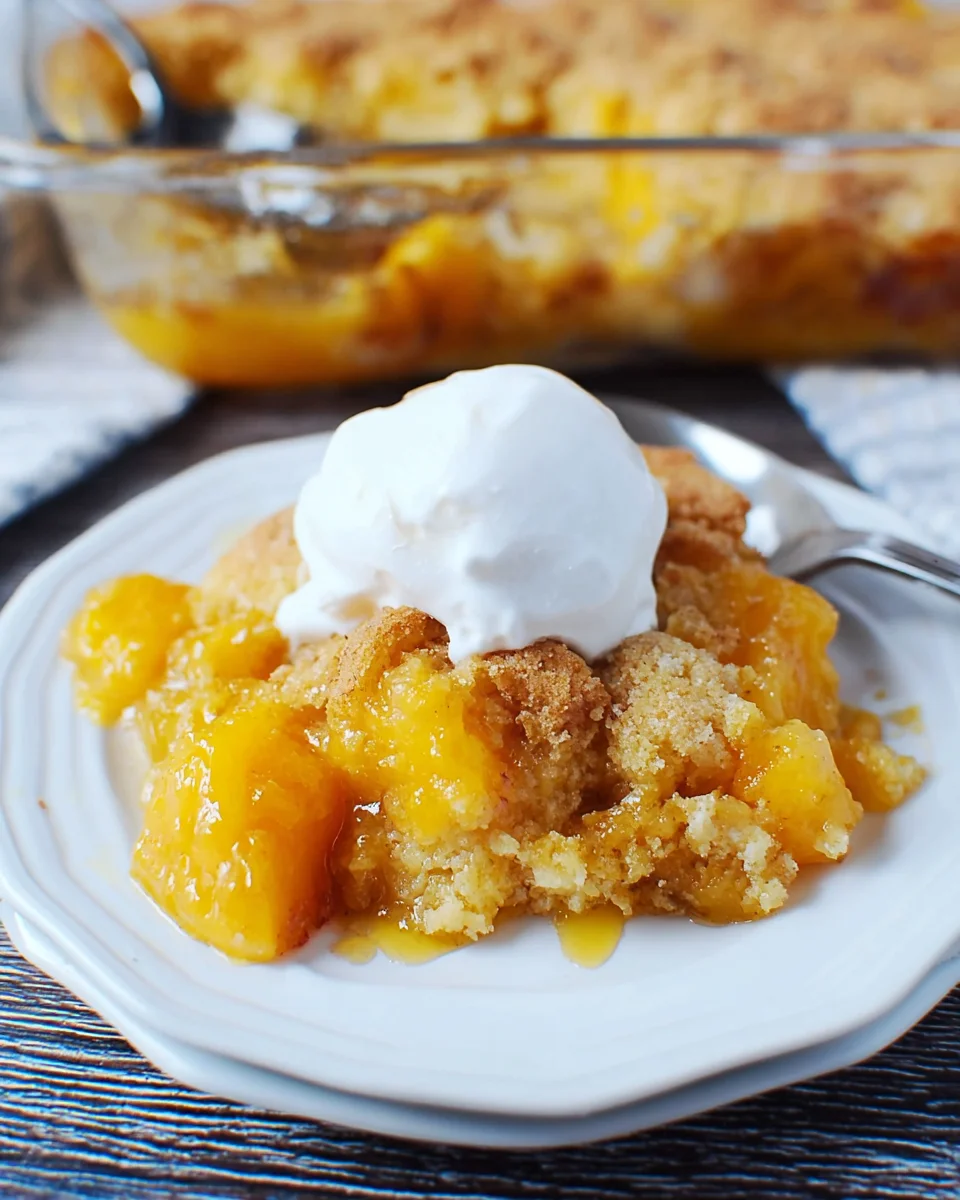 Peach Cobbler with Cake Mix