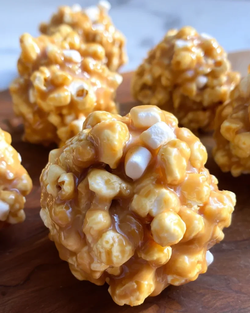 Peanut Butter Popcorn Balls