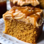 Pumpkin Cake with Caramel Cream Cheese Frosting