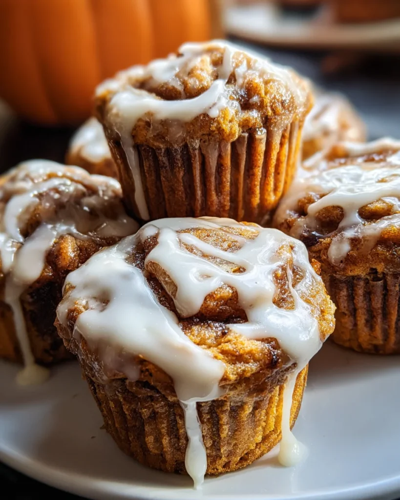Pumpkin Cinnamon Roll Muffins