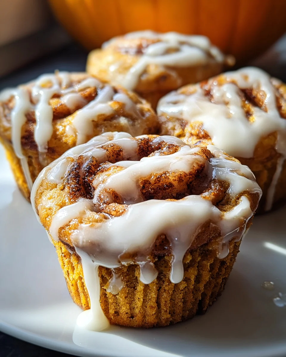 Pumpkin Cinnamon Roll Muffins 30 Pumpkin