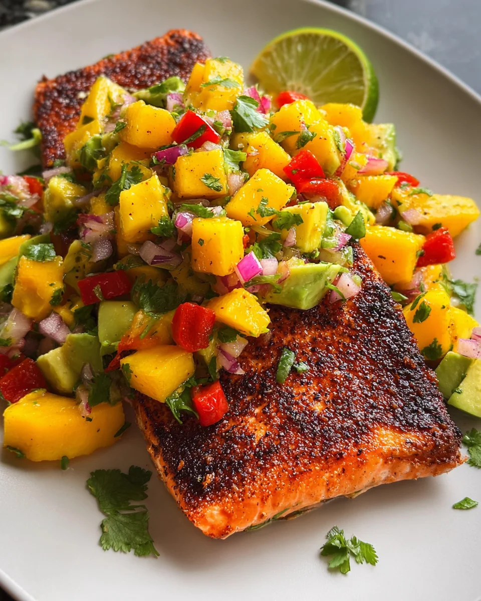Salmon with Mango Salsa 28 Salmon