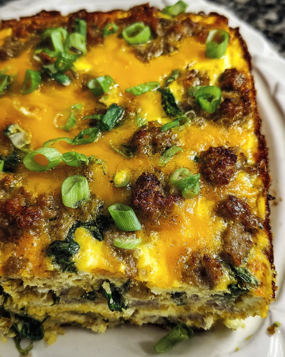 Sausage & Egg Keto Breakfast Casserole 18 Sausage