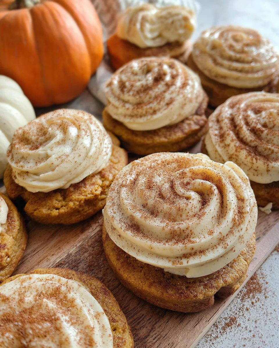 Soft Pumpkin Cookies with Cinnamon Frosting 24 Soft