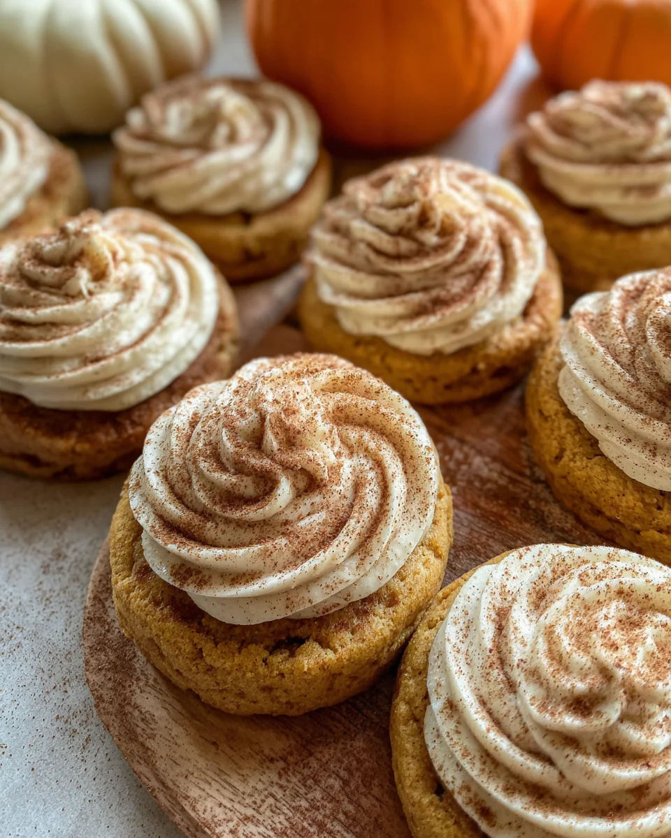 Soft Pumpkin Cookies with Cinnamon Frosting 25 Soft