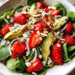 Strawberry Avocado Spinach Salad with Poppyseed Dressing