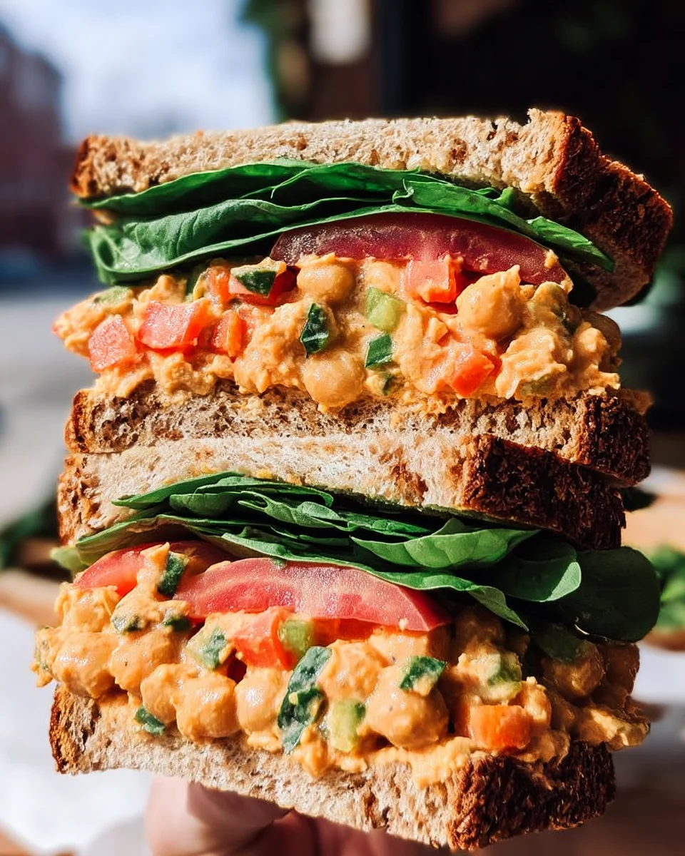 Vegan Buffalo Chickpea Salad Sandwich 17 Vegan