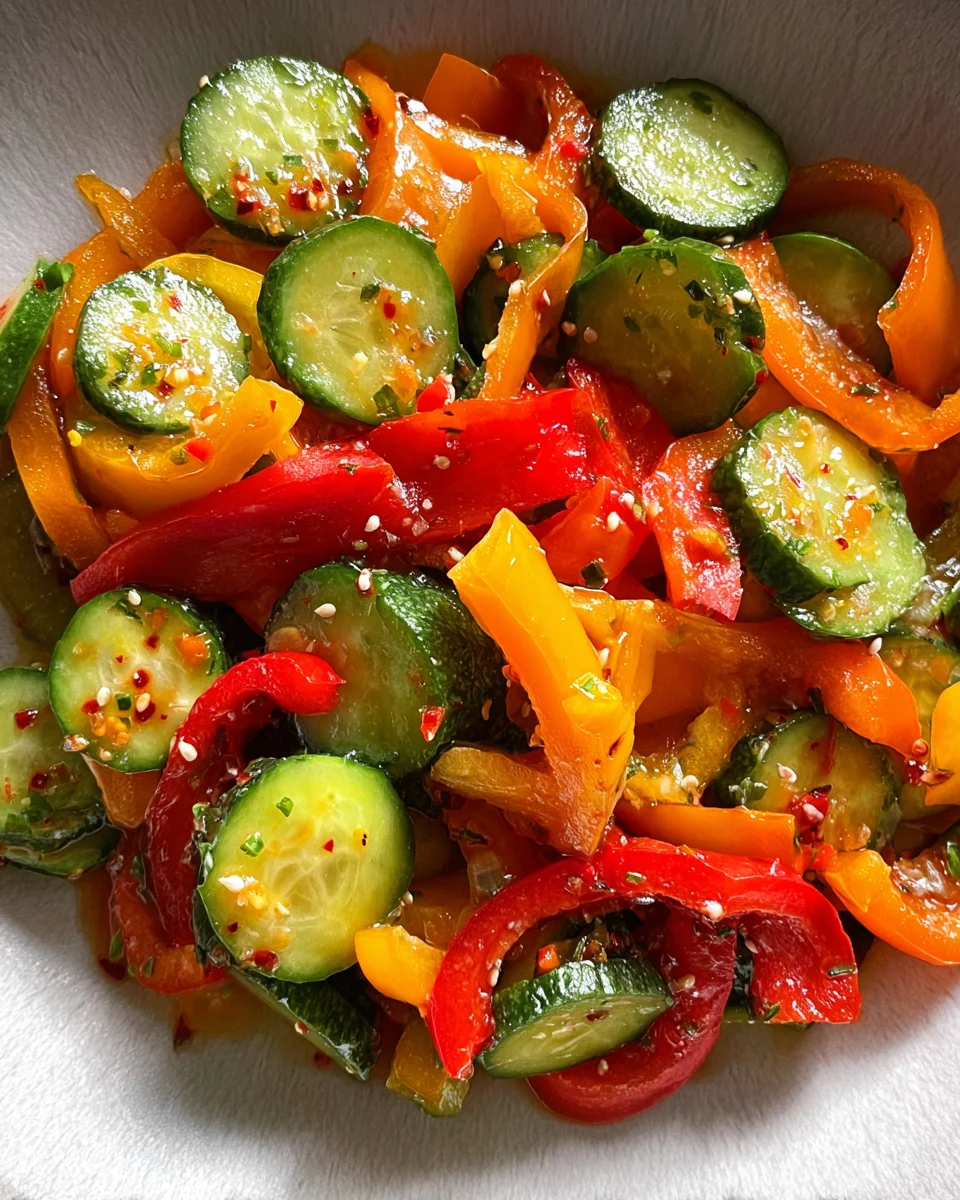Viral TikTok Cucumber & Bell Pepper Salad 15 Viral