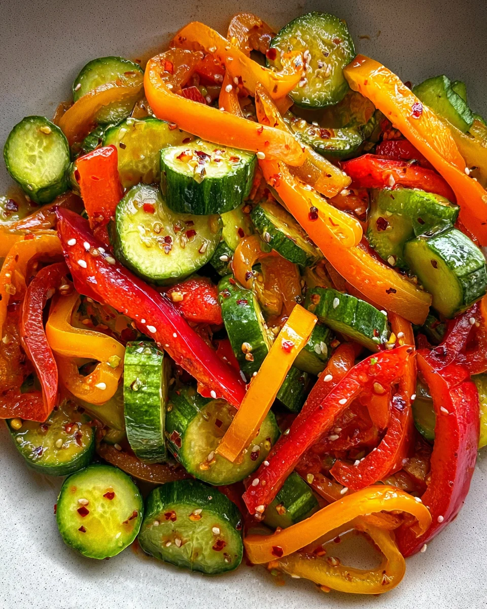 Viral TikTok Cucumber & Bell Pepper Salad 16 Viral