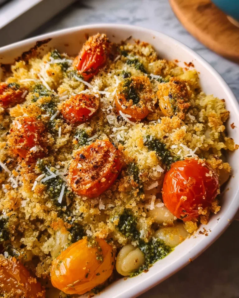 White Bean and Pesto Bake