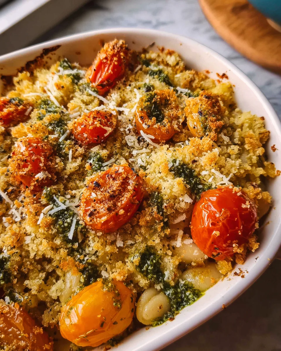 White Bean and Pesto Bake