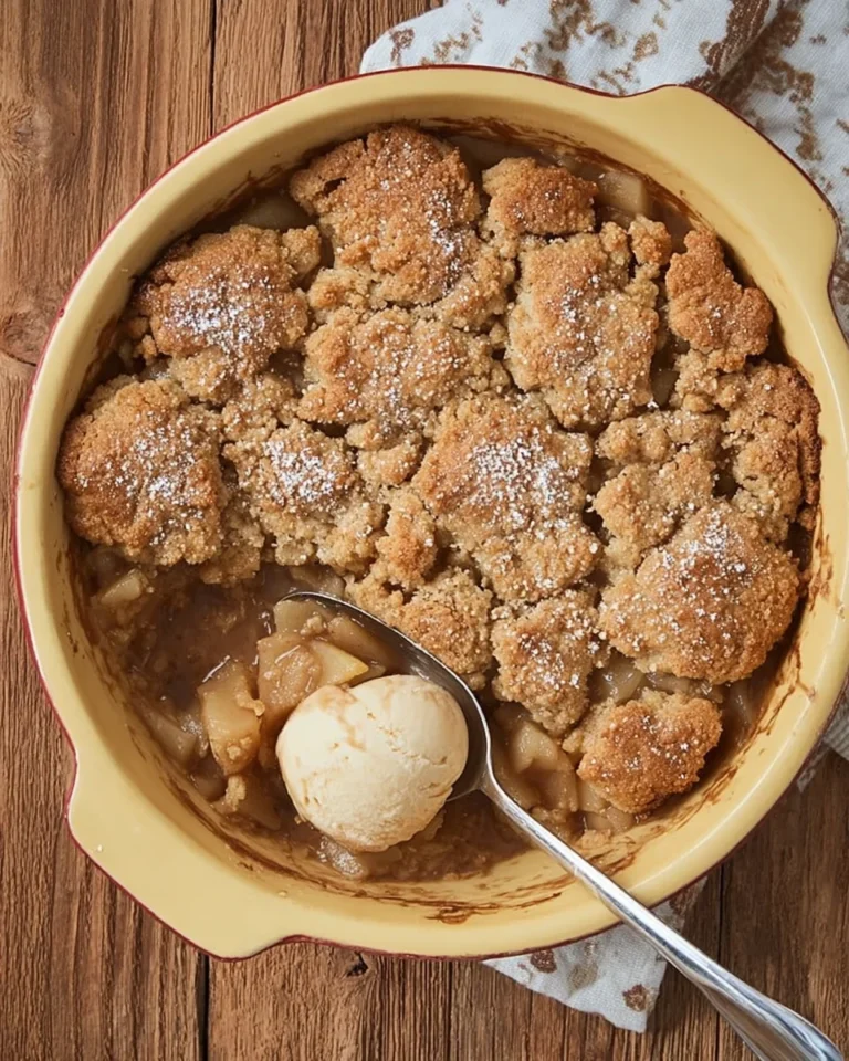 Autumn Spice Pear Cobbler