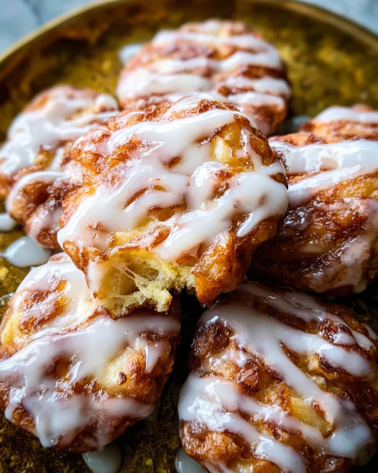 Baked Apple Fritters with Glaze