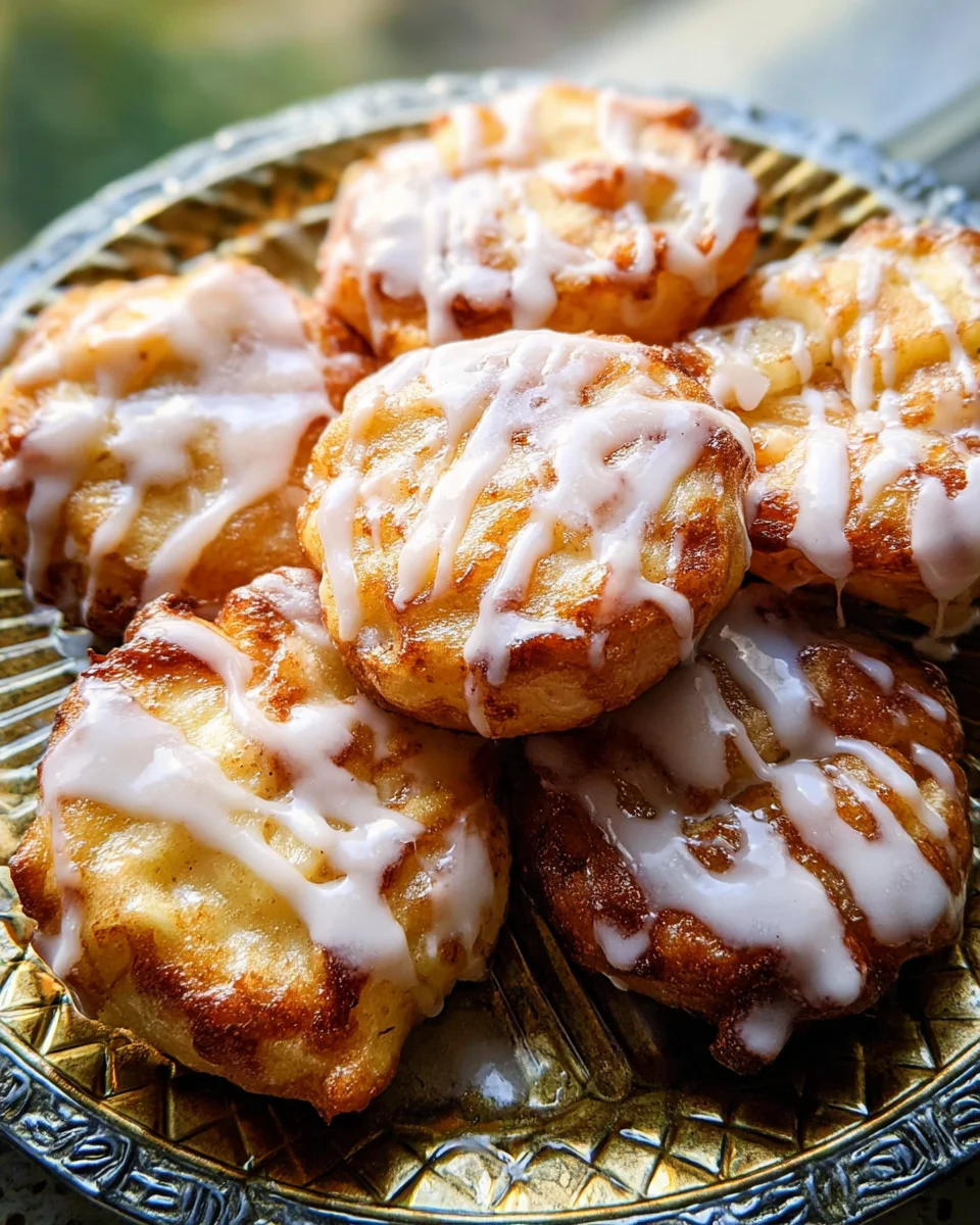 Baked Apple Fritters with Glaze 24 Baked