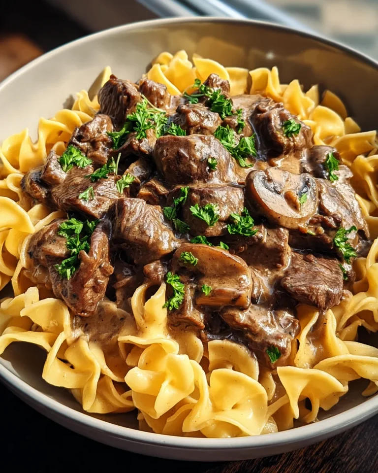 Beef Stroganoff with Egg Noodles