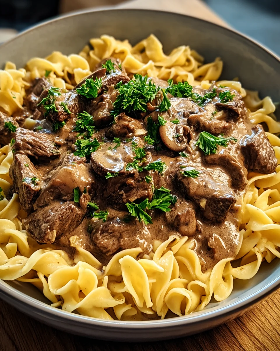 Beef Stroganoff with Egg Noodles 22 Beef