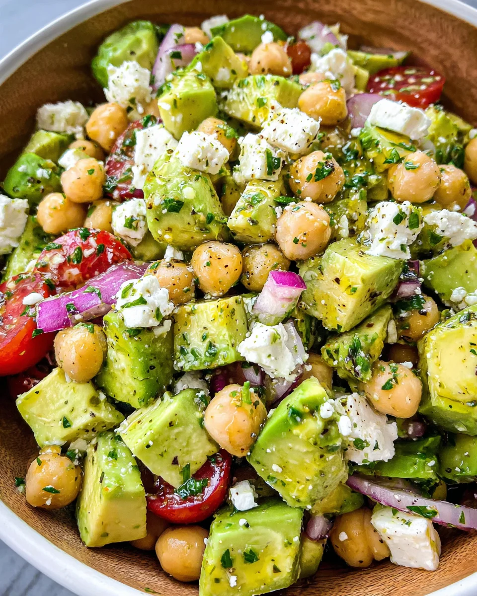 Chickpea Feta Avocado Salad 16 Chickpea