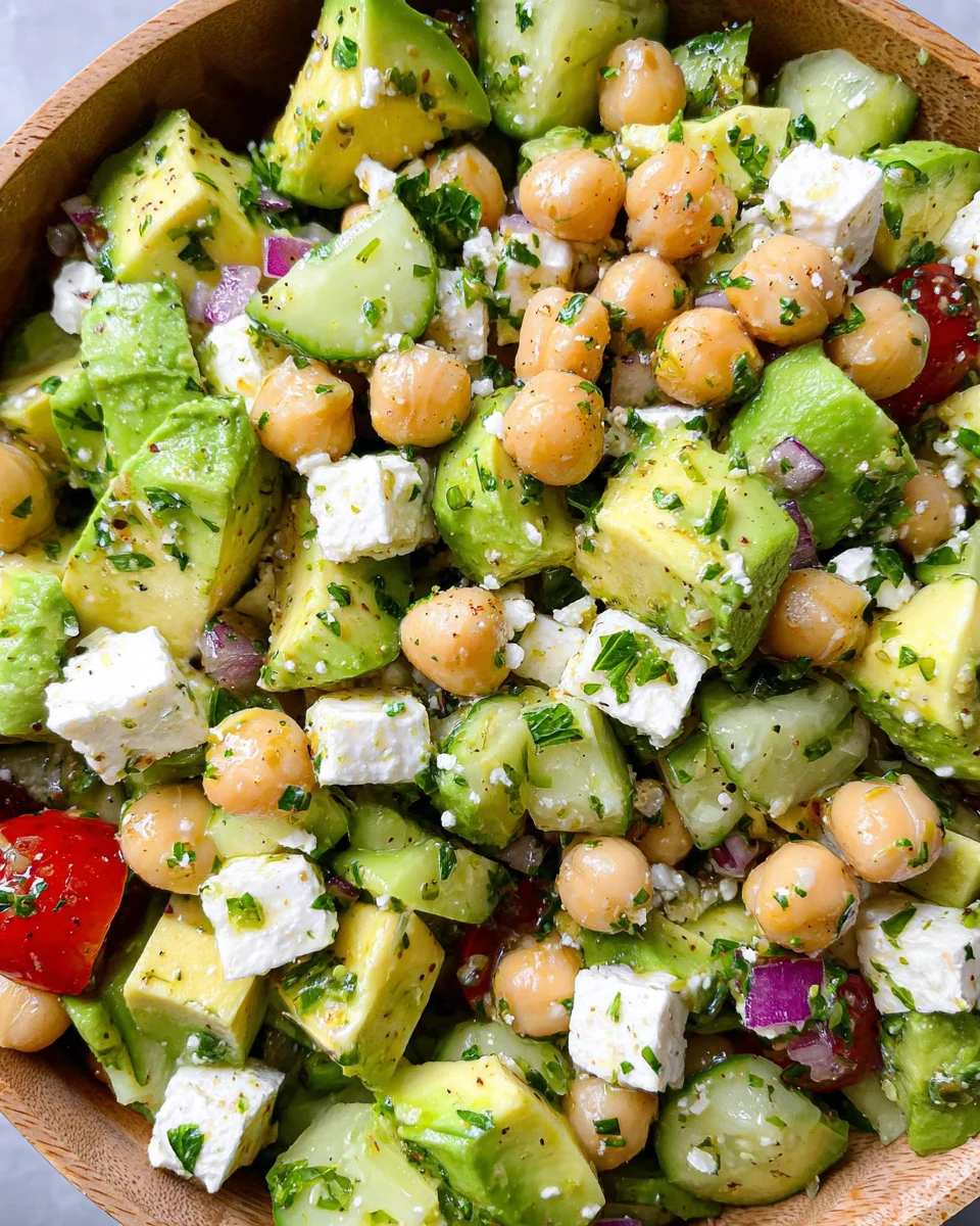 Chickpea Feta Avocado Salad 17 Chickpea