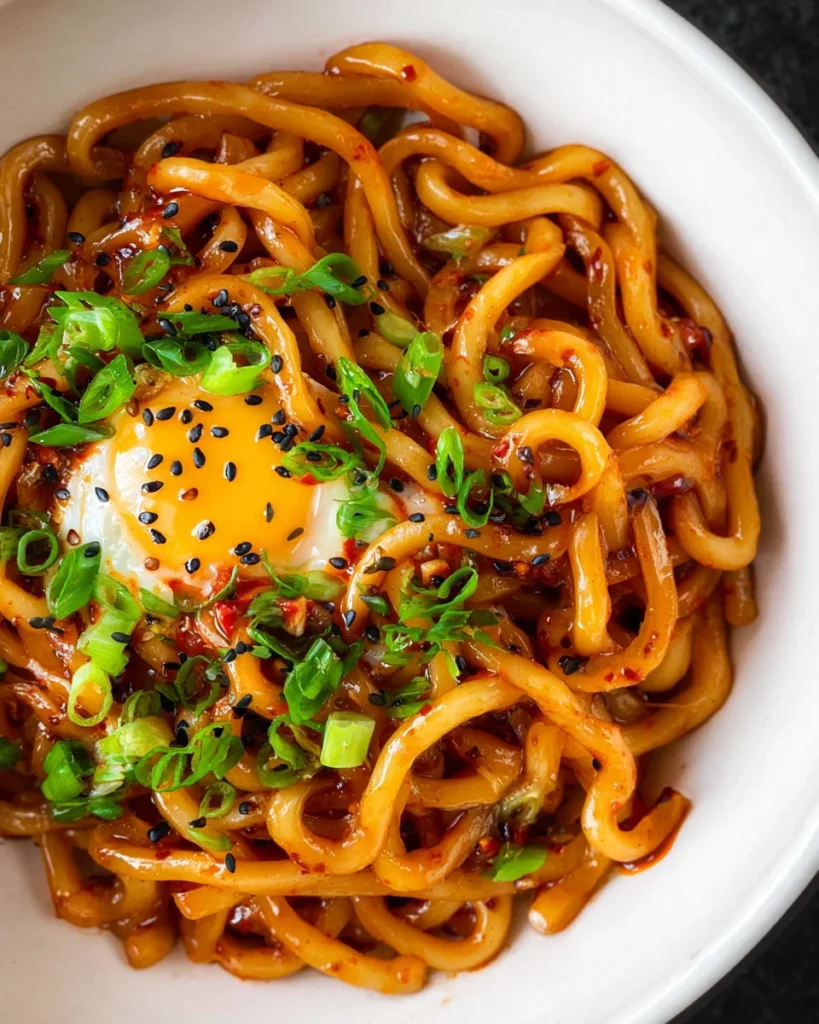 Chili Garlic Udon Noodles
